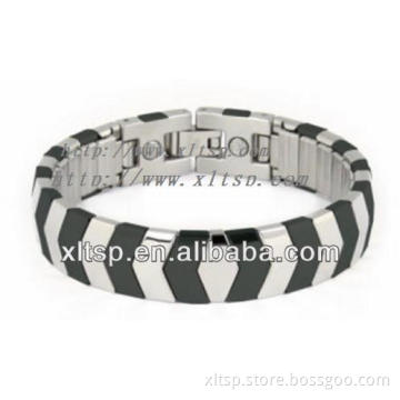 XLT-TS14 Dark and Light ! Pure Titanium Magnetic Stretch Bracelets